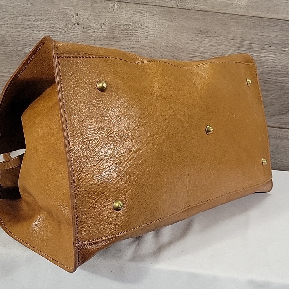 Large Pratesi Firenze Brown Italian Leather Tote Crossbody Bag - Picture 8 of 14